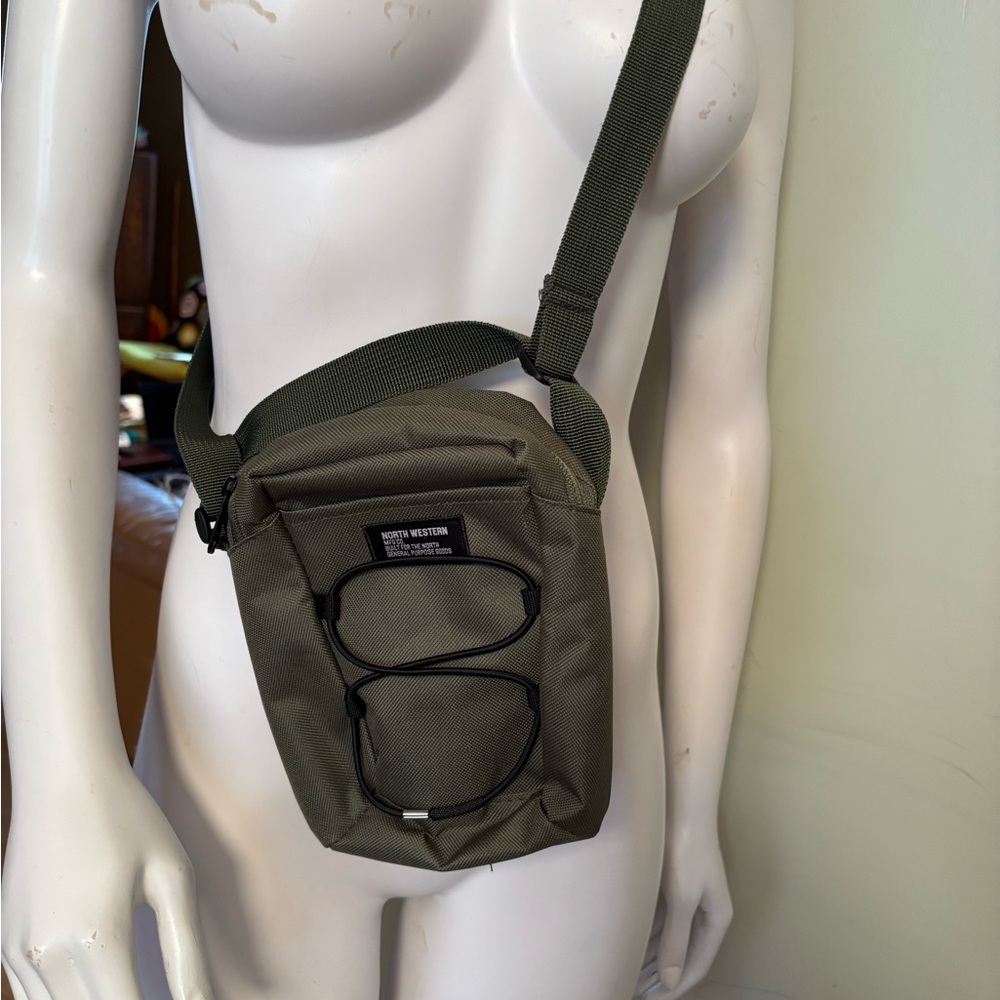 Olive Green Crossbody Sling Bag - North Western